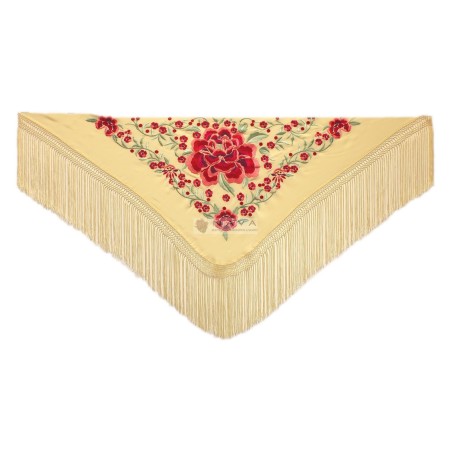 MANTONCILLO BORDADO ROSA GRANDE