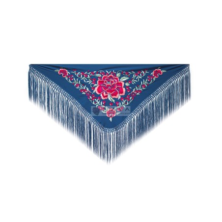 MANTONCILLO BORDADO ROSA GRANDE