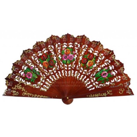 ABANICO BARAJA DE MADERA CALADA