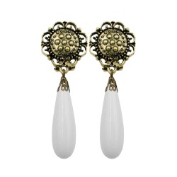 PENDIENTE MEDIANO LAGRIMA CABEZAL METAL