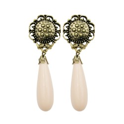 PENDIENTE MEDIANO LAGRIMA CABEZAL METAL