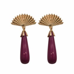 PENDIENTE ABANICO CON LAGRIMA MEDIANA