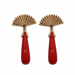 PENDIENTE ABANICO CON LAGRIMA MEDIANA