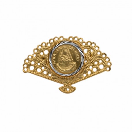 BROCHE ABANICO VIRGEN DEL ROCIO