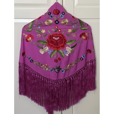 Mantoncillo  buganvilla bordado color