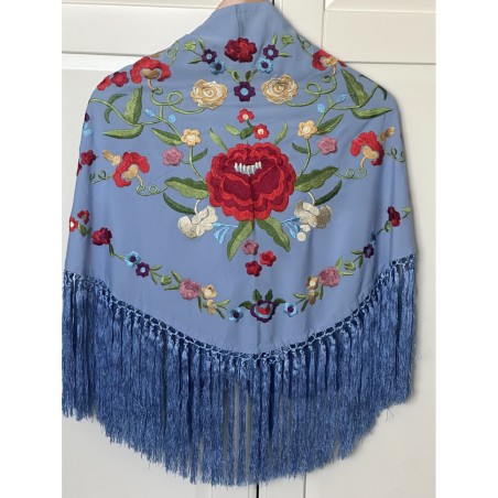 Mantoncillo  lavanda bordado color