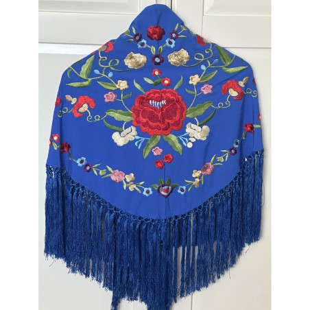 Mantoncillo  azulina bordado color  Fuera de stock