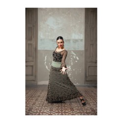 Body Brocado Tul Elástico Estampado Adulto