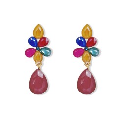 PENDIENTE FLOR COLORES