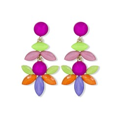 PENDIENTE HOJAS MULTICOLOR