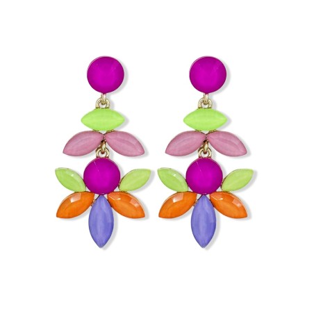 PENDIENTE HOJAS MULTICOLOR