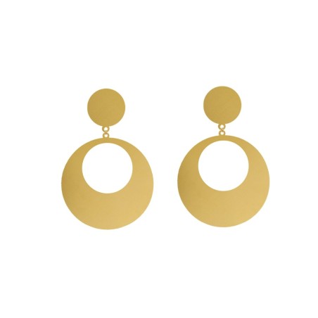 PENDIENTE ARGOLLA METAL DORADA