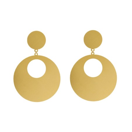 PENDIENTE ARGOLLA METAL DORADA
