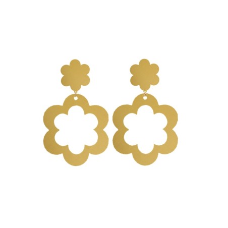 PENDIENTE METAL DORADO MARGARITA