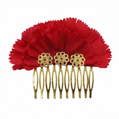 PEINECILLO CON PETALOS DE TELA