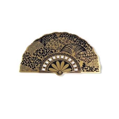 BROCHES ABANICO ESTAMPADO