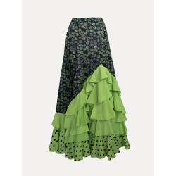 Falda estampada con Volantes