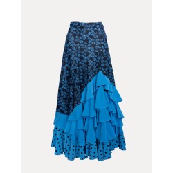 Falda estampada con Volantes