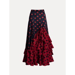 Falda con 5 Volantes