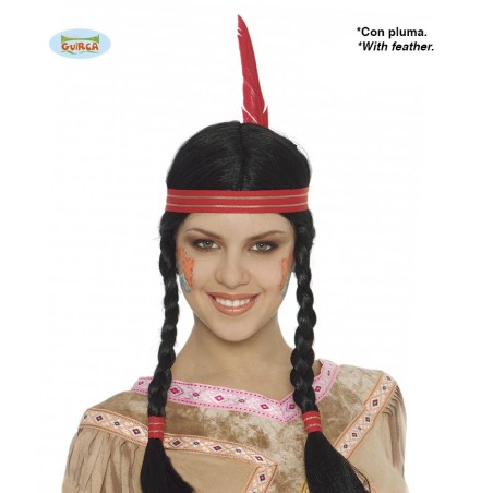 PELUCA INDIA CON CINTA Y TRENZAS(ENVASE CAJA)