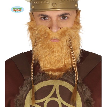 BARBA Y BIGOTE DE BARBARO CON ADHESIVO