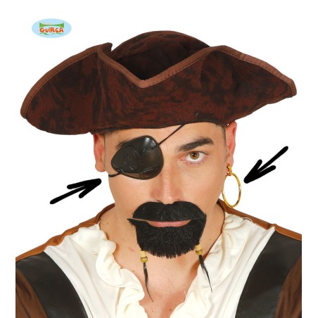 PARCHE Y PENDIENTES PIRATA