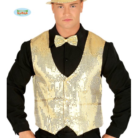 CHALECO LENTEJUELAS ORO