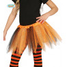 TUTU INFANTIL BRILLANTE NARANJA Y NEGRO 31 CMS.