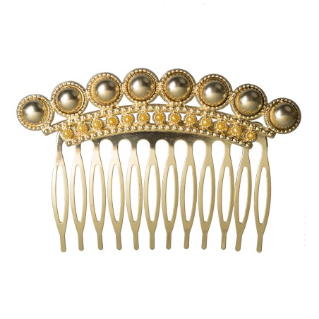 PEINECILLO DORADO CON BOLAS