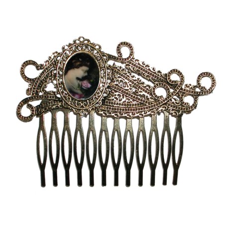 PEINECILLO FLAMENCA METAL CAMAFEO