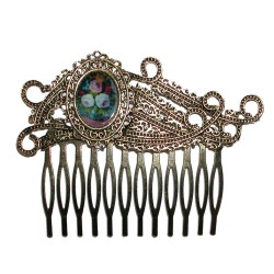 PEINECILLO FLAMENCA METAL FLORES