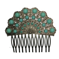 PEINECILLO METAL ABANICO COLORES