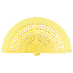 Abanico de madera en colores