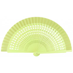 Abanico de madera en colores