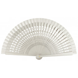 Abanico de madera en colores