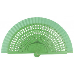 Abanico de madera en colores