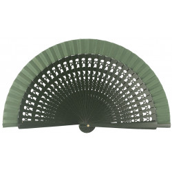 Abanico de madera en colores