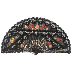 Abanico madera pintado a mano