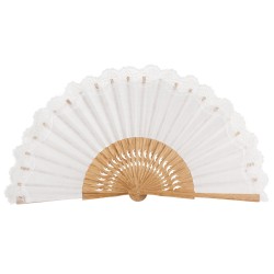 Abanico madera roble puntilla