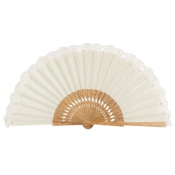 Abanico madera roble puntilla