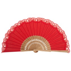 Abanico madera roble puntilla