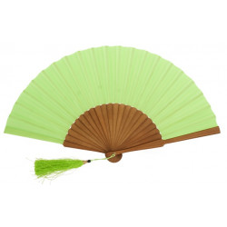 Abanico liso seda Arce