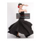 Vestido de Flamenca Liso de Tirantes de Godets