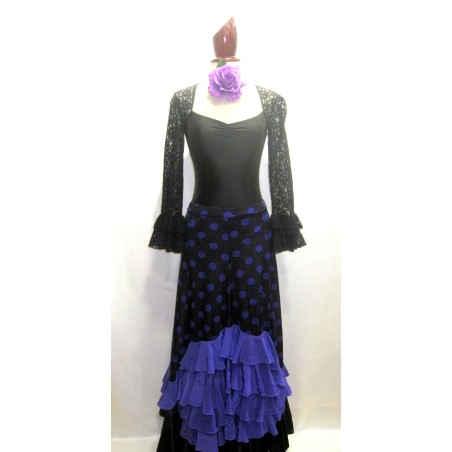 Falda con 5 Volantes