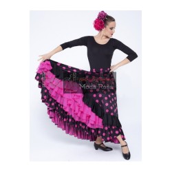 Falda con 5 Volantes