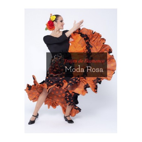 Falda con 5 Volantes