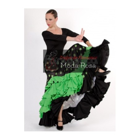 Falda con 5 Volantes