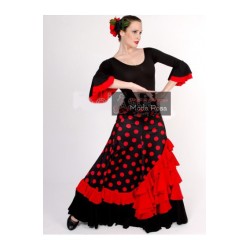 Falda con 5 Volantes