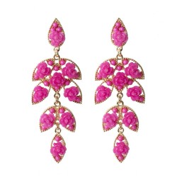 PENDIENTE FLAMENCA ROSAS