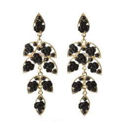 PENDIENTE FLAMENCA ROSAS